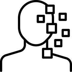 Digital Consciousness icon. Vector line icon