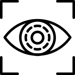 Iris Scan icon. Vector line icon