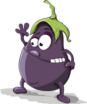 Karakter pada gambar adalah ilustrasi stok umum dari karakter kartun terong yang terkejut atau ketakutan. Karakter ini tidak mengacu pada tokoh kartun waralaba tertentu seperti "Eggplant Wizard" dari 