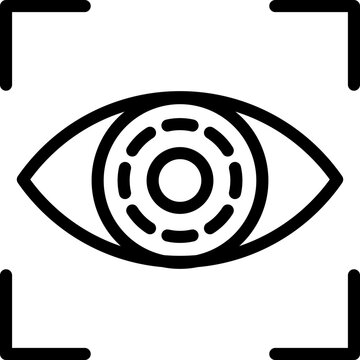 Iris Scan icon. Vector line icon