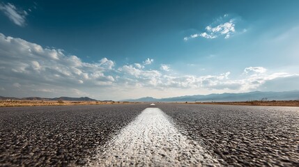 empty road stretching forward, clear directional perspective, business strategy and planning concep
