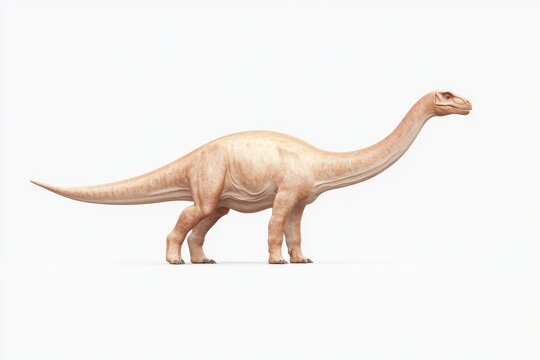 Realistic depiction of a camarasaurus dinosaur on white background