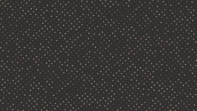 Dark fabric-like surface with a uniform grid of tiny light dots, forming a quiet polka texture. calm