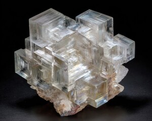 Cluster Of Clear Pale Crystals