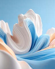 Abstract Colorful Swirling Shapes Design