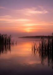 sunset over the river
