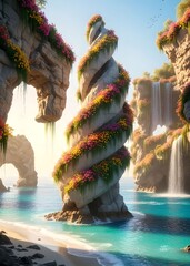 sunset over the river
