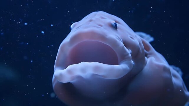 Bloop fish in the deepsea