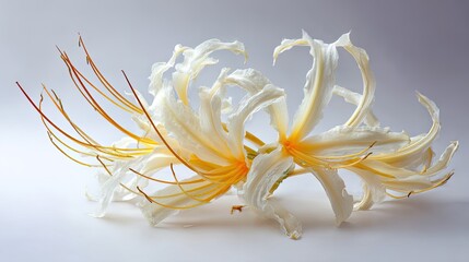 Delicate White Flower With Yellow Accents