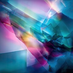 Abstract Colorful Geometric Crystal Design