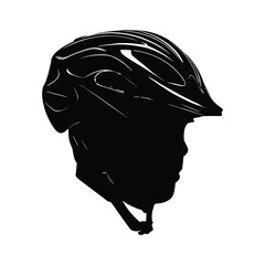 Child wearing bicycle helmet silhouette © Aisyah Faiha