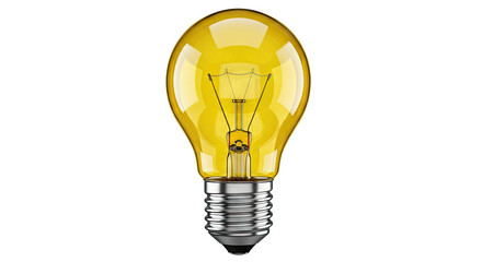 Yellow Incandescent Light Bulb