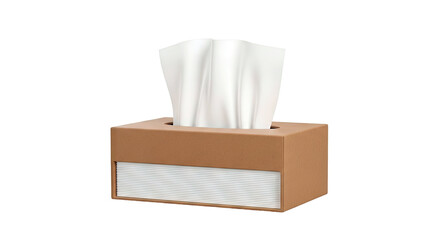 Brown tissue box with white tissues