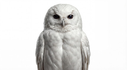 snowy owl isolated on white