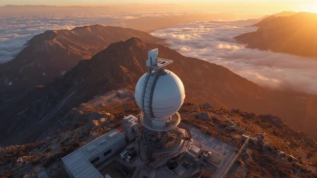 Mountain Weather Radar Observatory Monitoring Atmospheric Conditions
