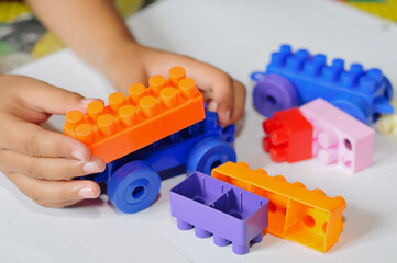 children building Lego  © and