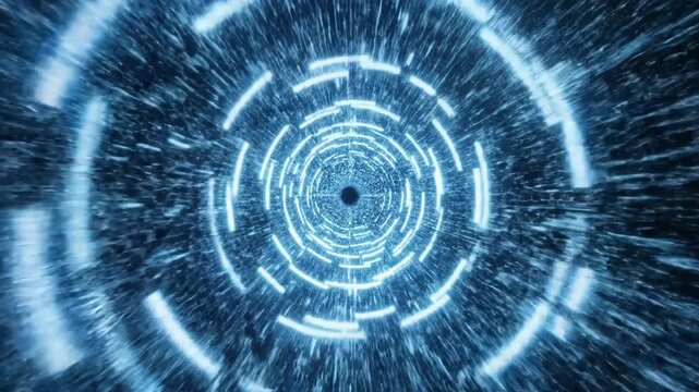 Abstract digital highway showcasing luminous light trails and vibrant particles representing high-speed WiFi 7 connectivity with low latency and massive throughput in a futuristic network.