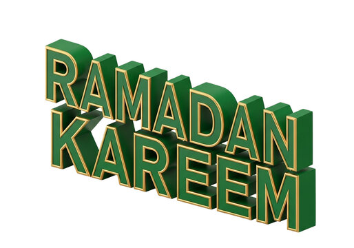 Ramadan Kareem 3D text illustration from project w388e2 microstock