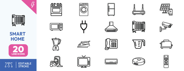 Smart Home Devices Icons.