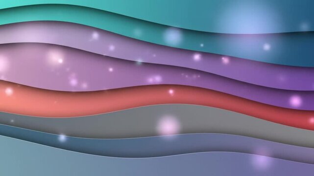 Soft Abstract Flowing Layers With Colorful Waves And Glowing Light Particles Background