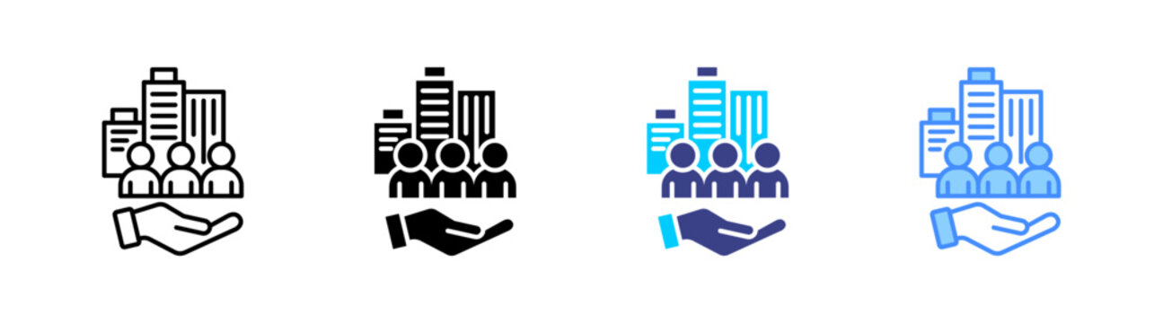 Hrd icon set multiple style collection