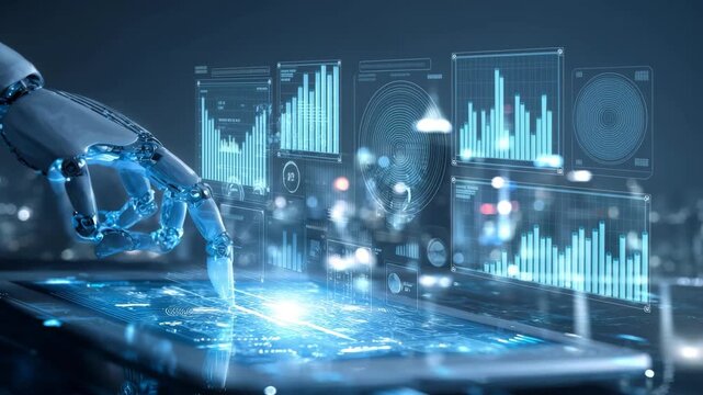Virtual Hologram Display for Investment Analysis, Touchscreen Technology