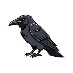 Fototapeta premium Black Raven Crow Mascot Logo Vector Illustration