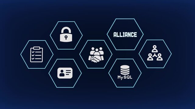 Strategic Business Alliance and Global Partnership Concept. Handshake and Collaboration Icons for International Cooperation and Teamwork Success.