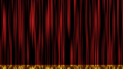 赤い緞帳のイラスト