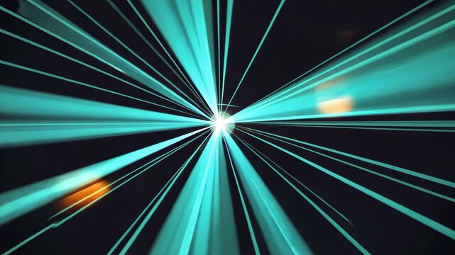 Futuristic Neuron Visualization with Electric Abstract Background