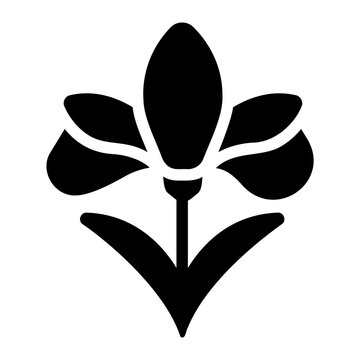 Iris flower Solid icon