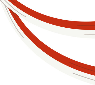 Red and White Curved Lines Modern Graphic Design