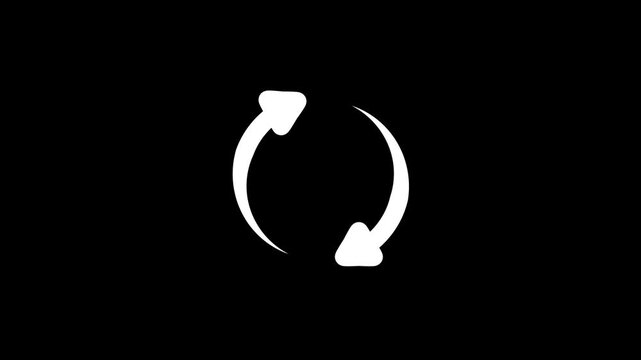 Loading circle animation on black transparent background with alpha channel, Element Animation for Web Interface or Application Interface and More, Searching, Updating, and Buffering Circle icon.