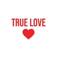 Graphic design of true love heart.