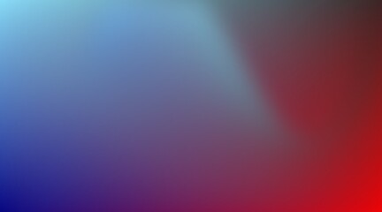 Fototapeta premium A striking abstract background featuring a tritone gradient of sky blue, dark gray, and deep red. This smooth, high-contrast texture creates a bold and cinematic aesthetic for digital designs.