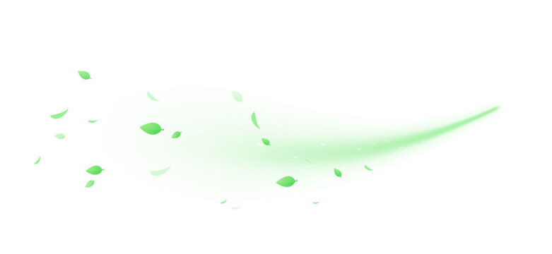 Green swirl with leafs