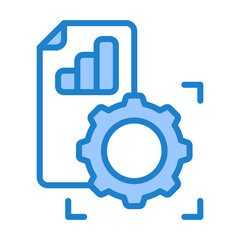 Obraz premium Custom Reports Icon - Blue Style