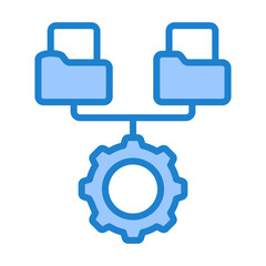 Obraz premium Task Management Icon - Blue Style