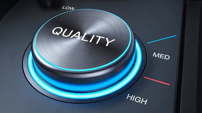 Quality control knob interface with modern digital technology design
