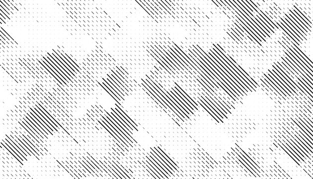 Black and white abstract and rough pattern with diagonal ways for sporty background and jersey design. Fully editable vector element. Vector Format Illustration 