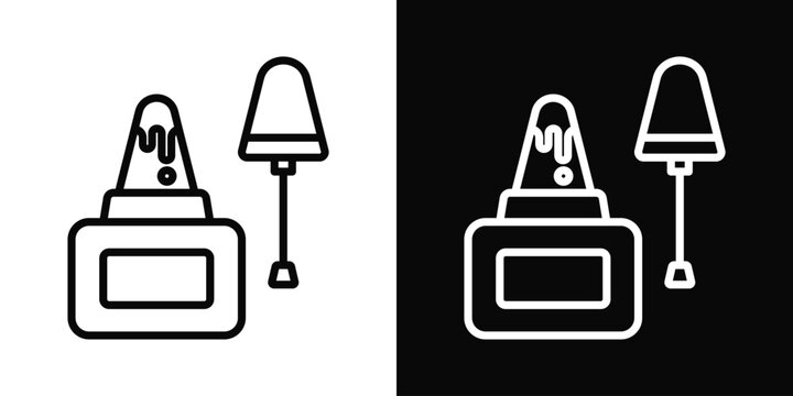 Correction Fluid Icon White And Black Background Style