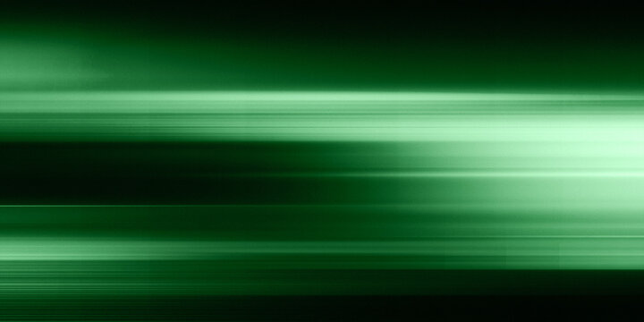 Dynamic green light streaks sweep across the abstract background, creating a vivid sense of motion and energy as glowing lines cut through the space, blending depth and illumination to form a modern,