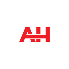Obraz premium Logo Letter AH Simple Minimalist Modern
