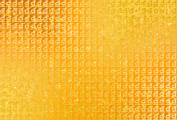 「ベトナム・ドン」版、世界通貨記号パターン入りの豪華な金色背景背素材