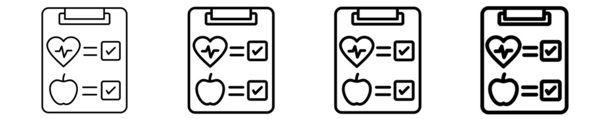 Wellness Program Icon Set Different Style Collection