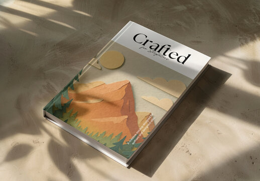 Nature Inspired Book Cover Mockup PSD