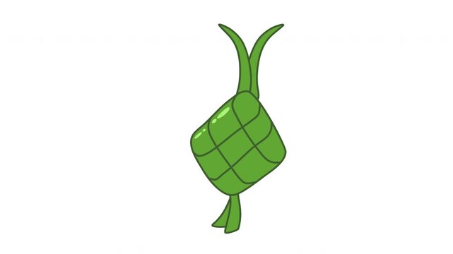 Ketupat Or Rice Dumpling, Eid Al Fitr Ketupat Rice Cake Animation