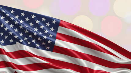 High Resolution Waving American Flag Background