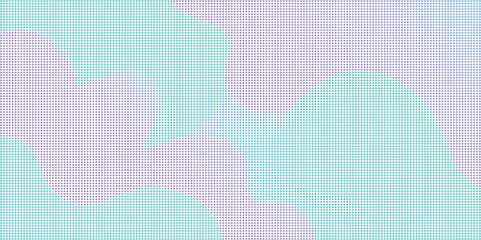 Pastel colored abstract background with purple and green shapes in a grid pattern