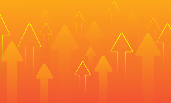 Upward arrow growth circuit technology for business, Business investment towards success. Financial data charting strategies. Market charts for monetary gain.